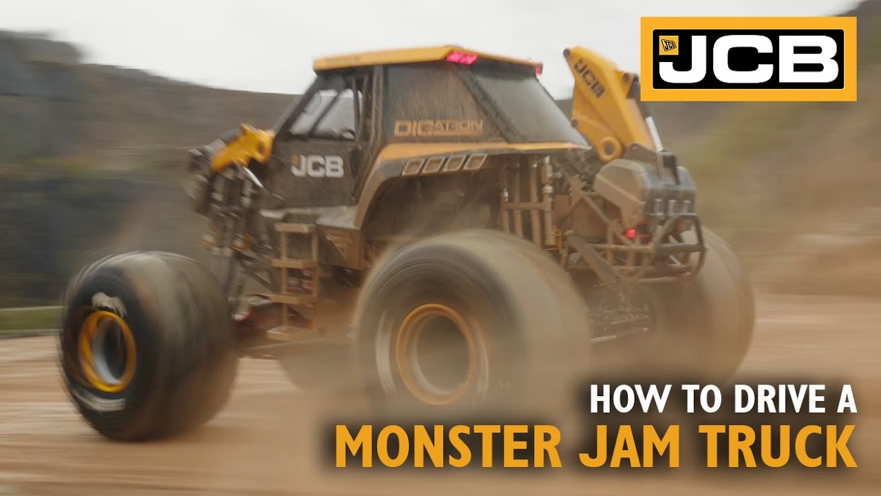 How to drive a Monster Jam truck 101: Tristan England & JCB DIGatron at JCB