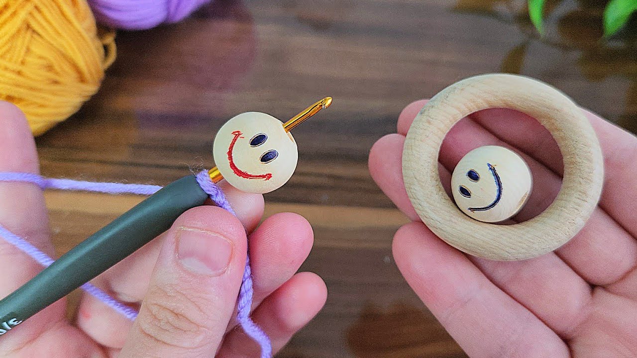 Wow..!💰I made 450  in one day and I sold them all! with Wooden ring and beads🎁CROCHET KNITTING IDEA