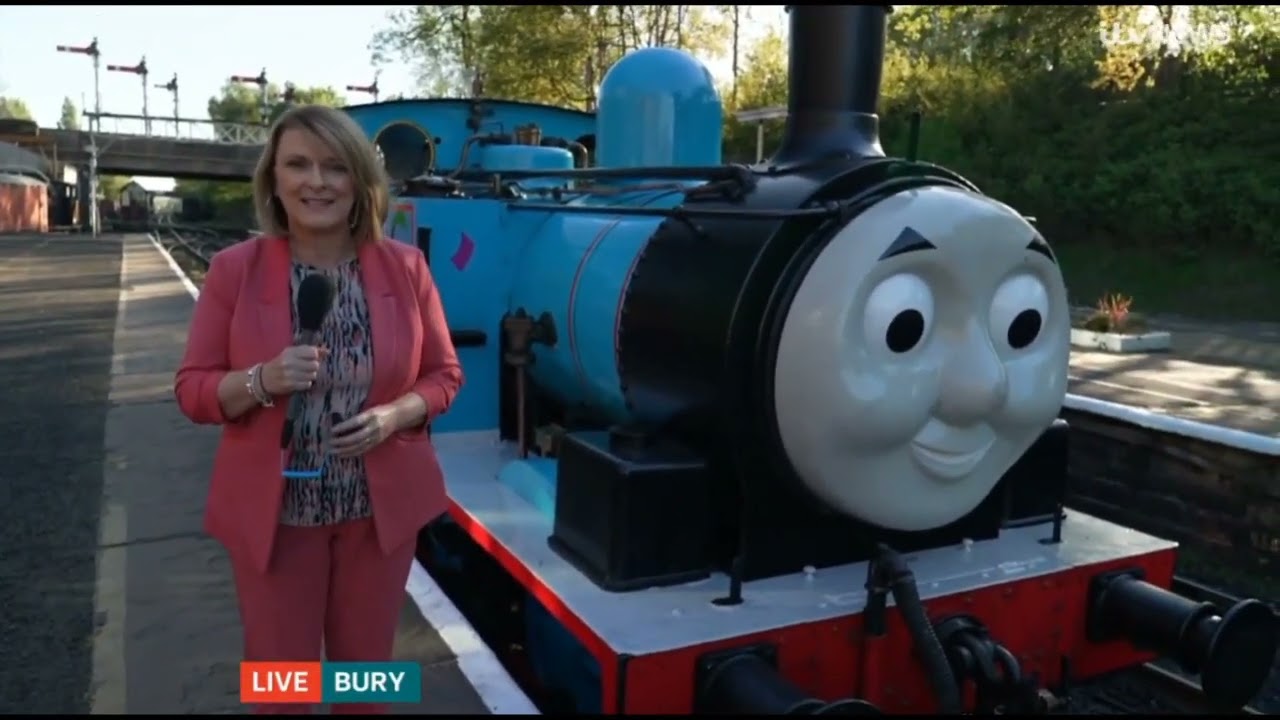 Thomas on the East Lancashire Railway for 80th Anniversary - ITV News Granada Reports (2/5/25)