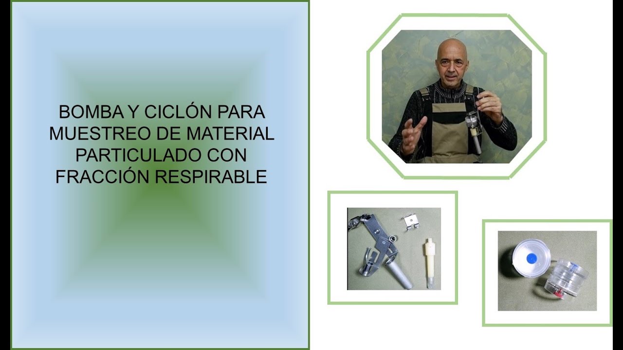 Bomba y Ciclón para Muestreo de Material Particulado con fracción Respirable. #marioskove
