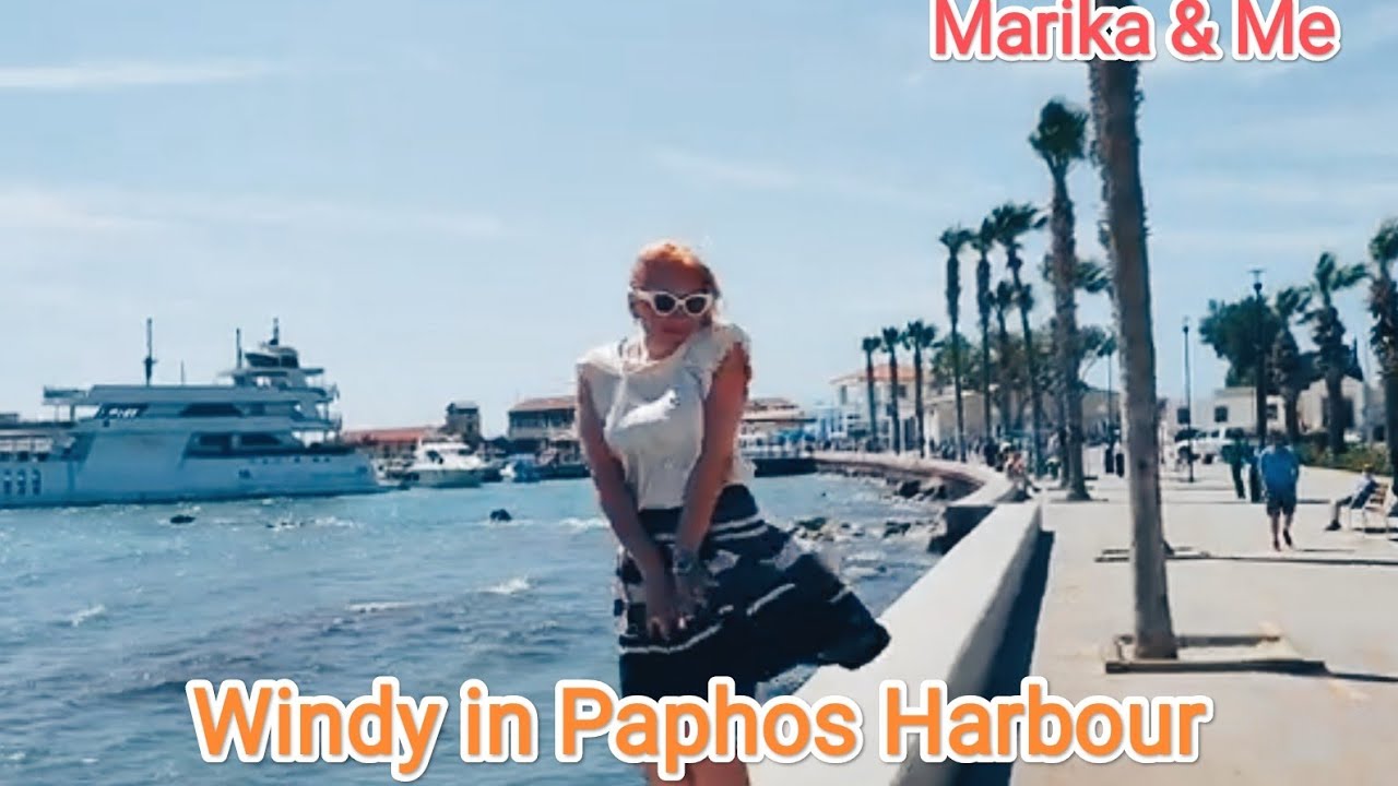 Paphos Harbour on a Windy Day.. Paphos Harbour Cyprus