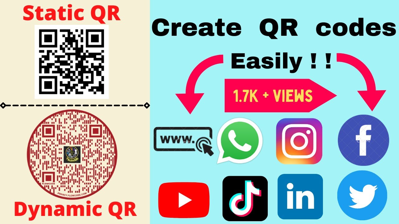 Create QR codes easily || Static QR codes || Dynamic QR codes || Step by Step ||