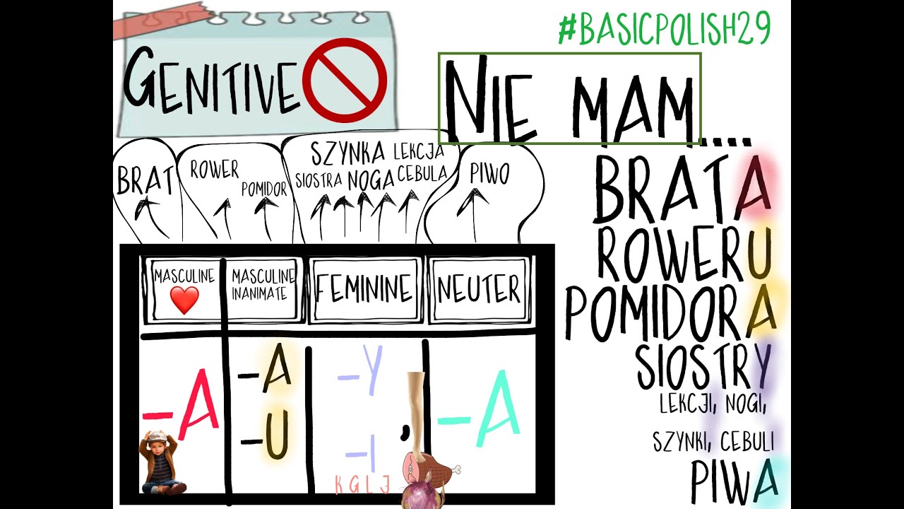 #BASICPOLISH. Introduction to the genitive case (30)