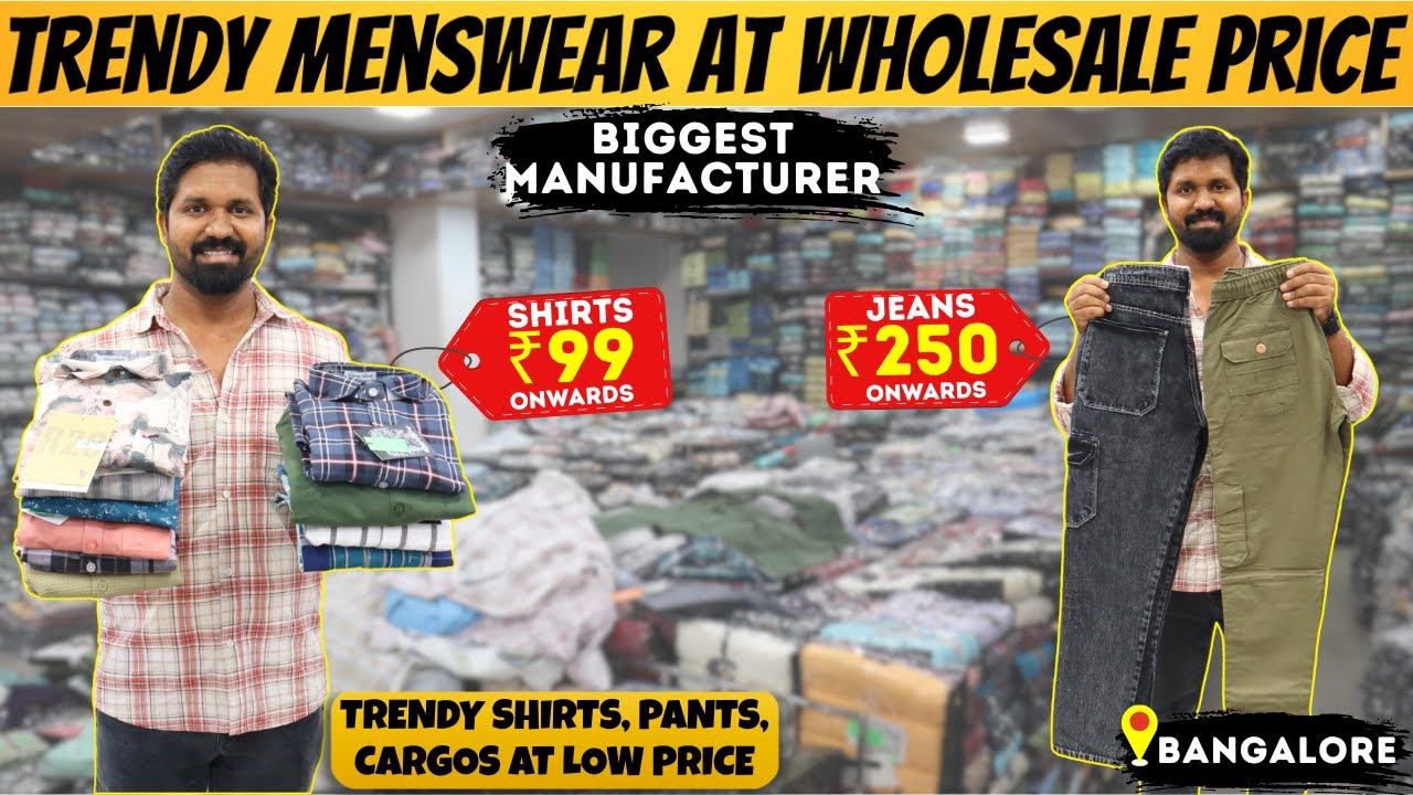 ₹99 முதல் Mens Shirts & ₹250 Jeans | Bangalore Chickpet Market | Menswear Wholesale | MK Reacts