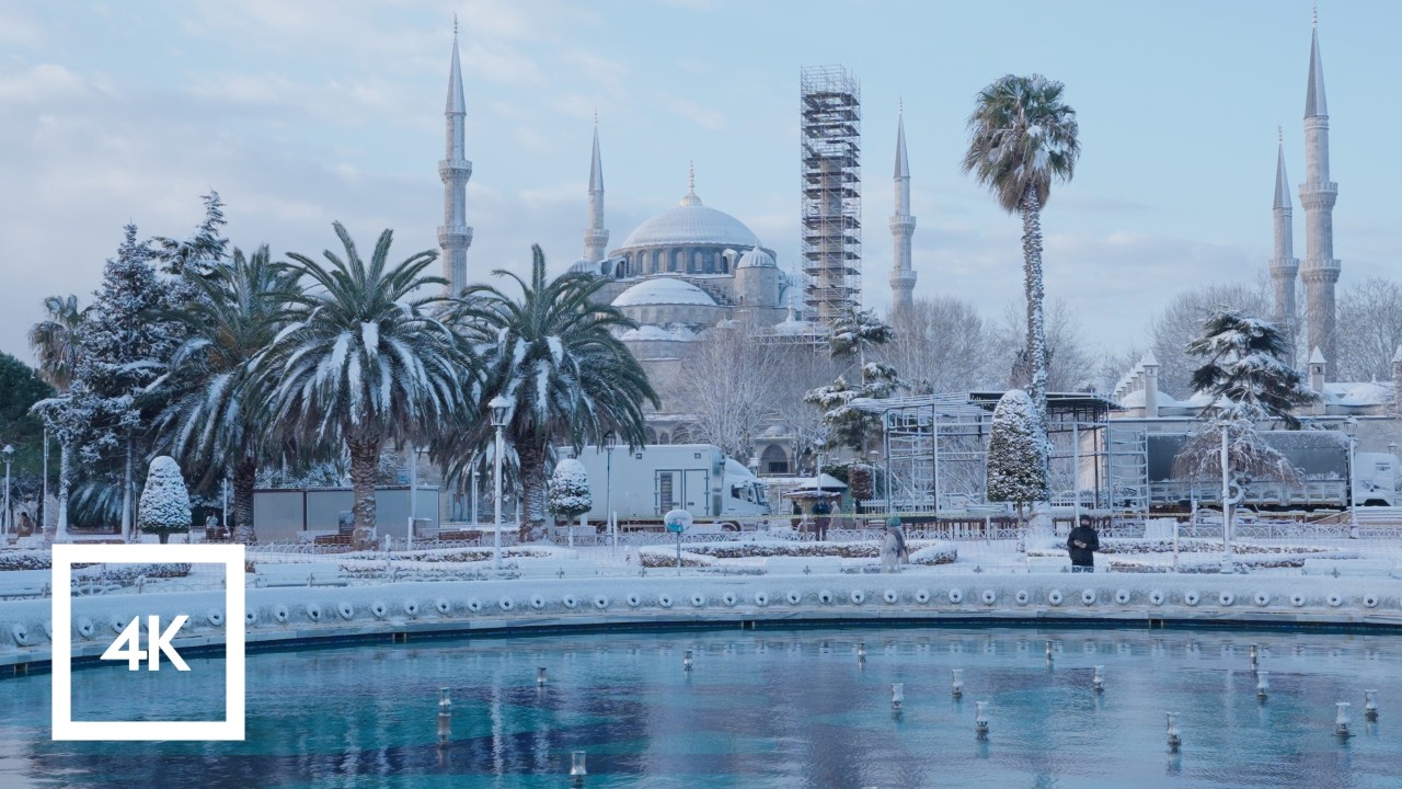 ⁴ᴷ🇹🇷 ❄️ Snow in Istanbul, Türkiye 2025 | Walking in Sultanahmet in the Winter Snow, 4k
