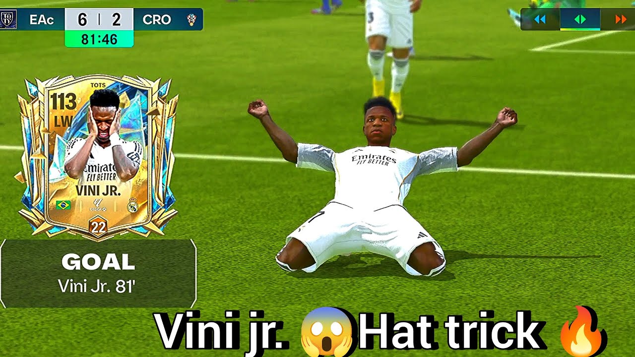 BEST LW CARD IN FC MOBILE❓😱, VINI JR HAT-TRICK 🔥#fcmobile #football #fc26 #fifamobile #realmadrid