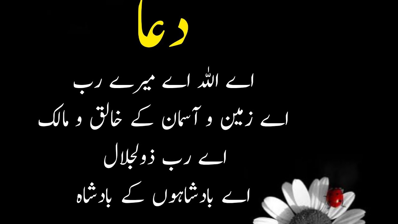 Best Dua with urdu lyrics | Dua in urdu | Golden words | Allah say dua