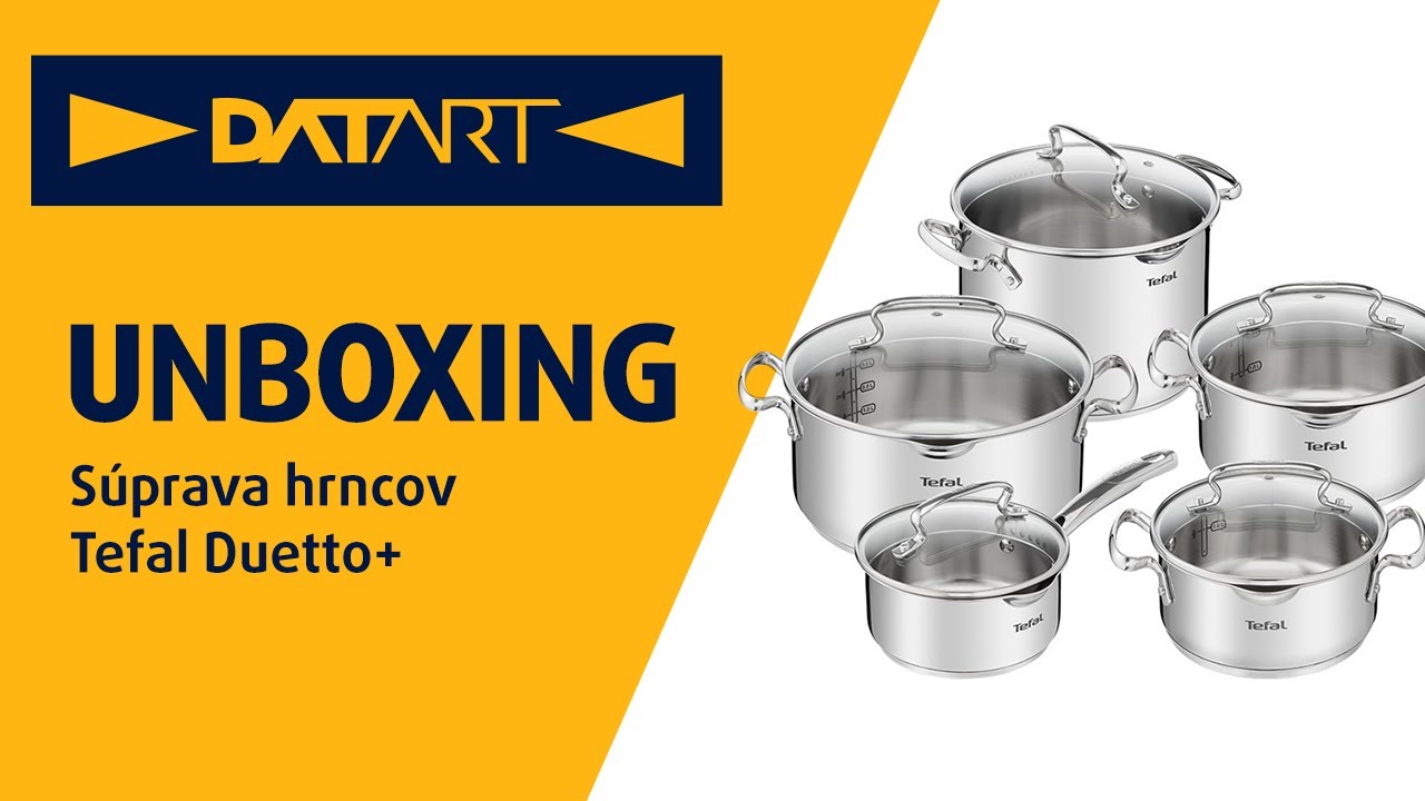 Sada hrncov Tefal Duetto+ G719SA74 nerez | unboxing