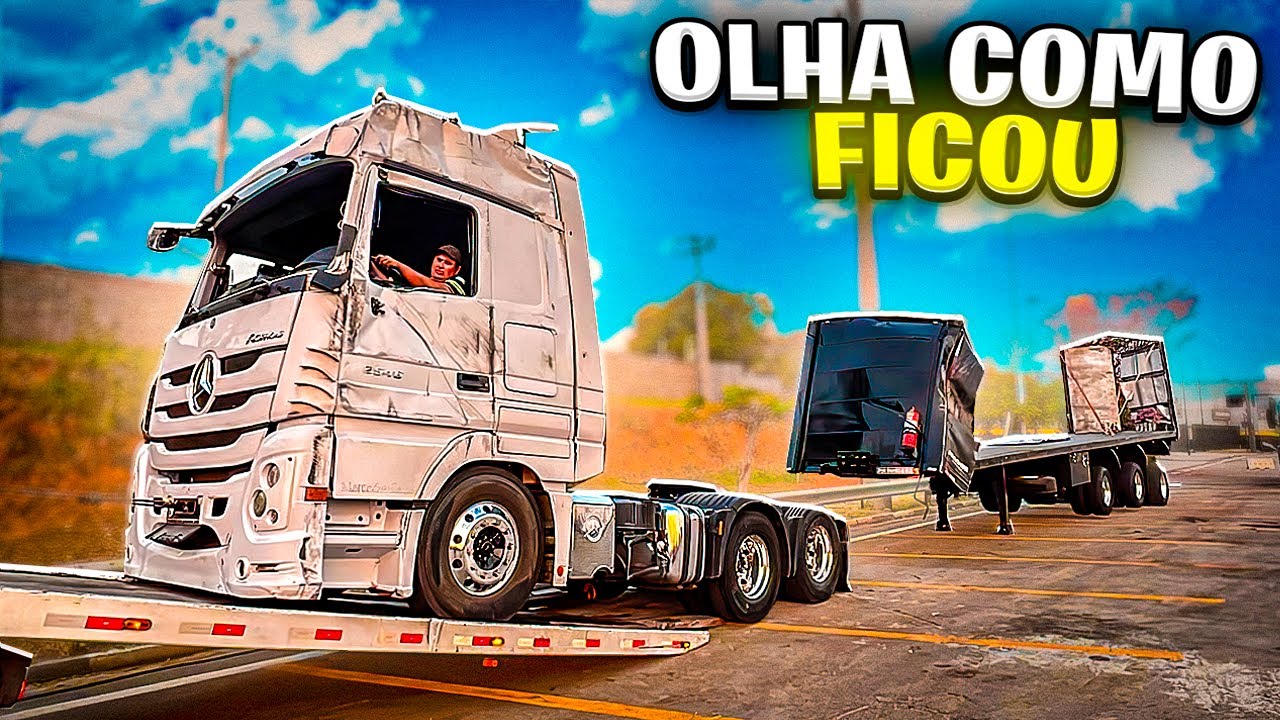 CHORAMOS OLHANDO O CAMINHÃO DEPOIS DO ACIDENTE 😭