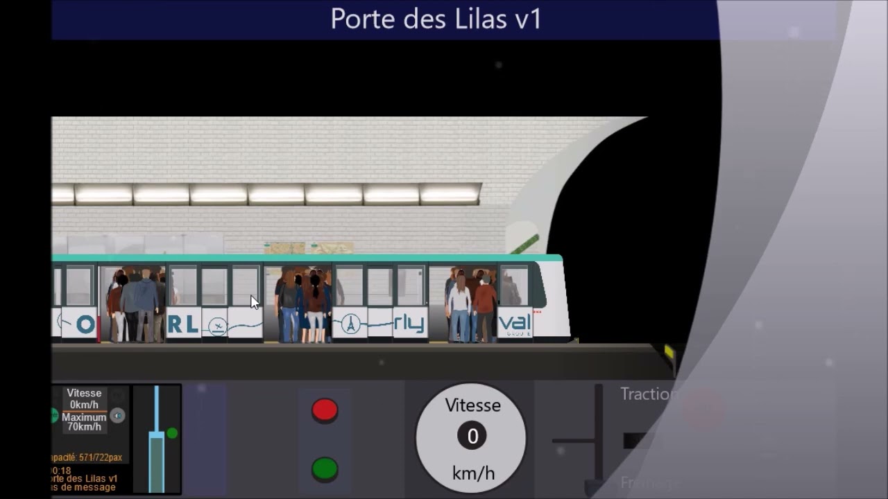 Paris Metro Driver avec la ligne 3bis metro trains