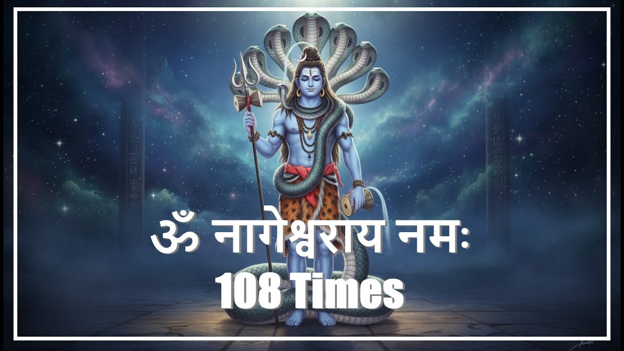 Om Nageshwaraya Namah108 Times | ॐ नागेश्वराय नमः | Powerful Shiva Chant | Remove Negativity & Fear