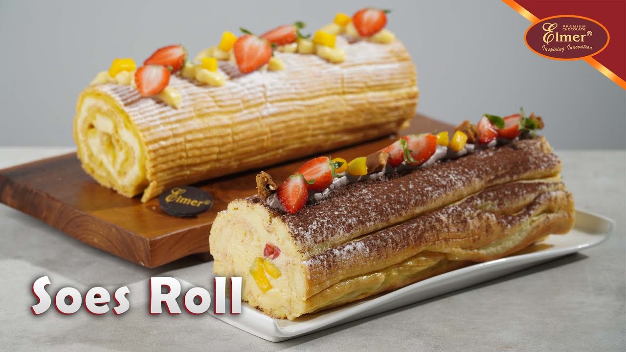 SOES ROLL LEMBUT & CREAMY BANGET! Soes Gulung dengan Krim Vanilla dan Isian Buah, Ide Jualan 2026