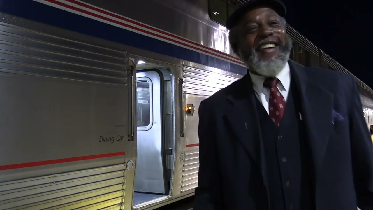 The Calif. Zephyr in Ft. Morgan on 08FEB2026 with Mr. Darrell on Superbowl Sunday