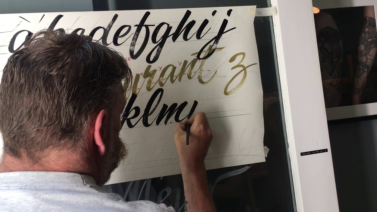 Workshop Sign painting, Mike Meyer, Scriptorium in Berlin