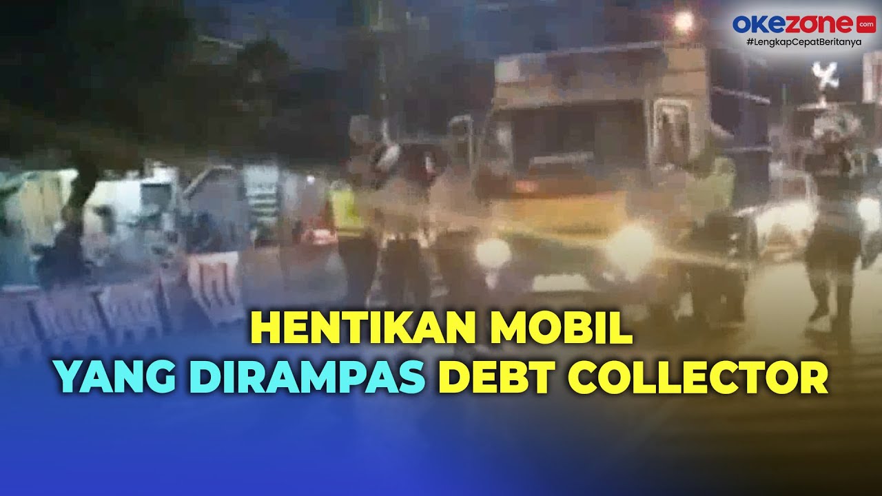 Patwal Polres Cimahi Hentikan Mobil yang Dirampas Debt Collector
