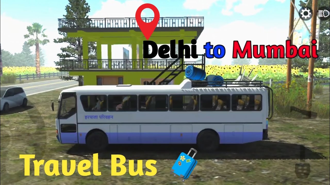 Delhi to Mumbai travel bus 🚌 gaming video/#automobile #gaming #bussimulator #travel #speedwalabhaiyt