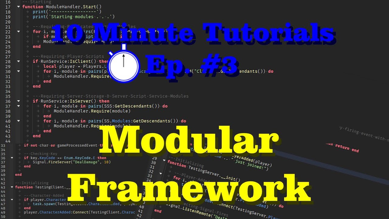 How to organize your code using this modular framework