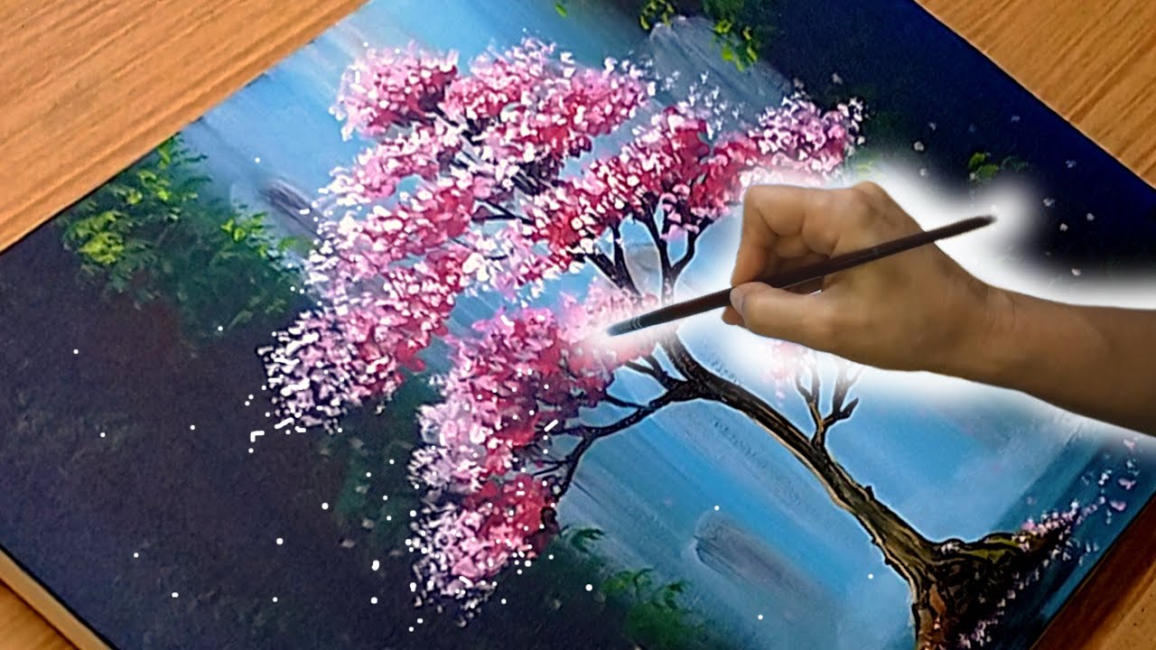 How to Paint a Charming Tree / Acrylic Landscape Painting / Step by Step for Beginners