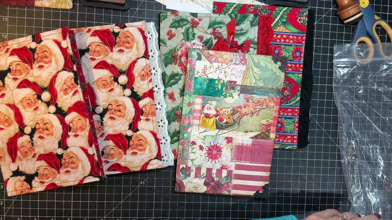 Craft with Me! - Organizing More Christmas Journals! - Making Pockets!