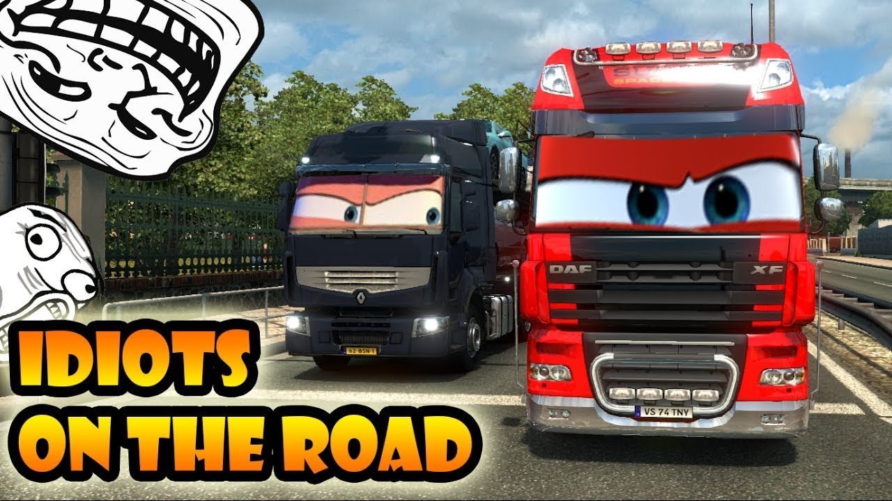 ETS 2 Multiplayer  Idiots/Crashes/ Fails
