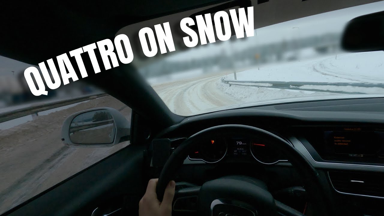 Audi A5 Quattro Relaxing Snow Drive POV