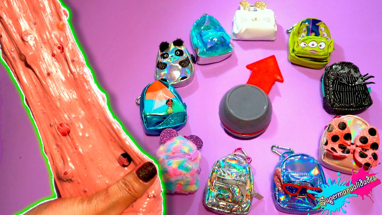 Ruleta de mochilas miniatura para hacer Slime - Supermanualidades