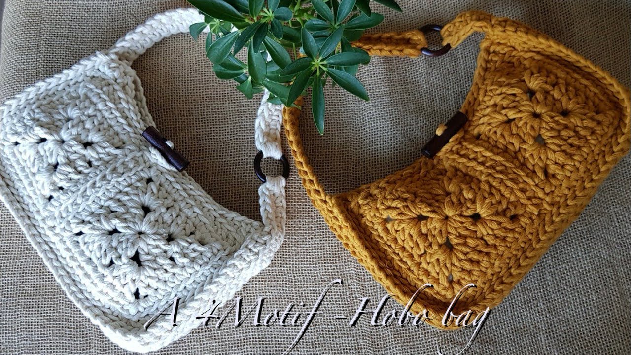 [ENG](코바늘가방)4-모티브 호보백How to crochet A 4motif-hobo bag
