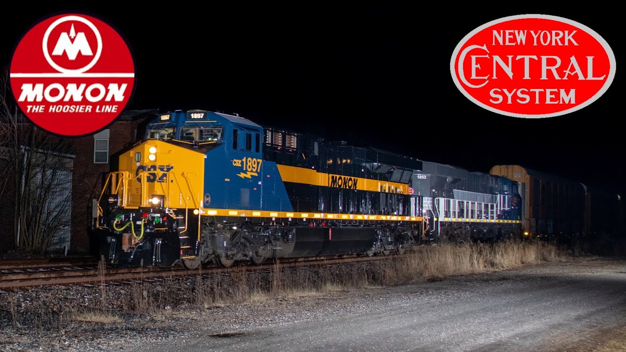 Chasing New CSX 1897 Monon & 1853 New York Central Units on M216 from Milan IN to New Miami OH!