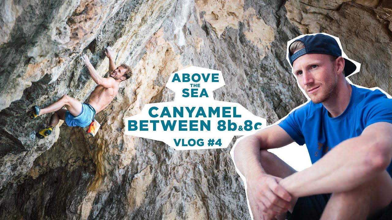 Deep water soloing between 8b and 8c in Canyamel -  Above the Sea VLOG #4