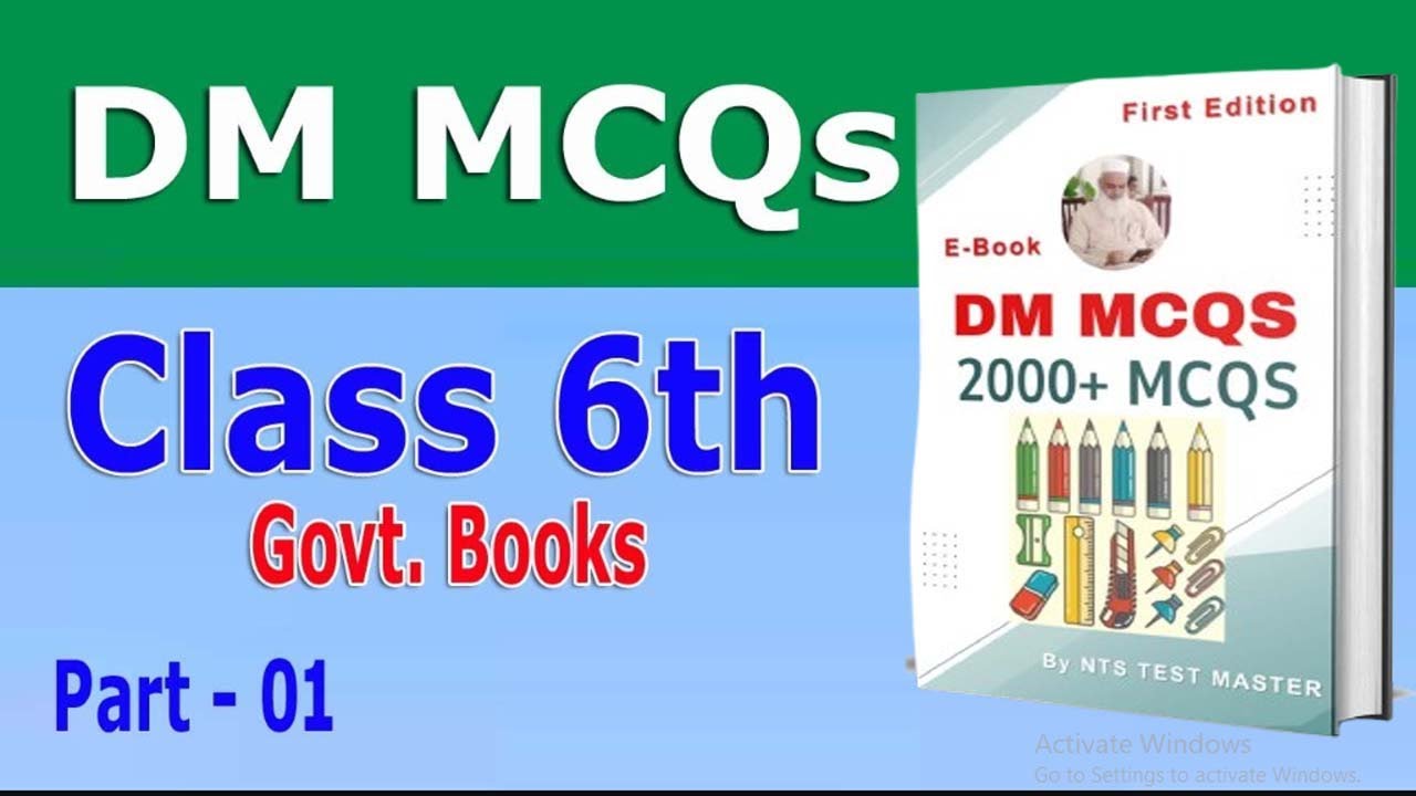 DM (Drawing Master ) Drawing and Arts MCQs Series : Book Class 6th : Total 1600 MCQs.  Part - 01