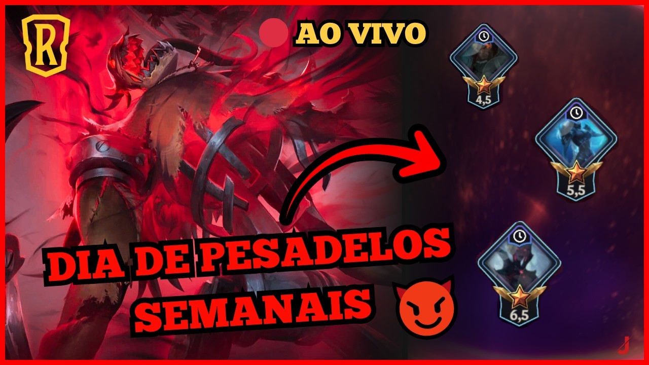 🔴 AO VIVO: REALIZANDO OS PESADELOS SEMANAIS | LEGENDS OF RUNETERRA 😈