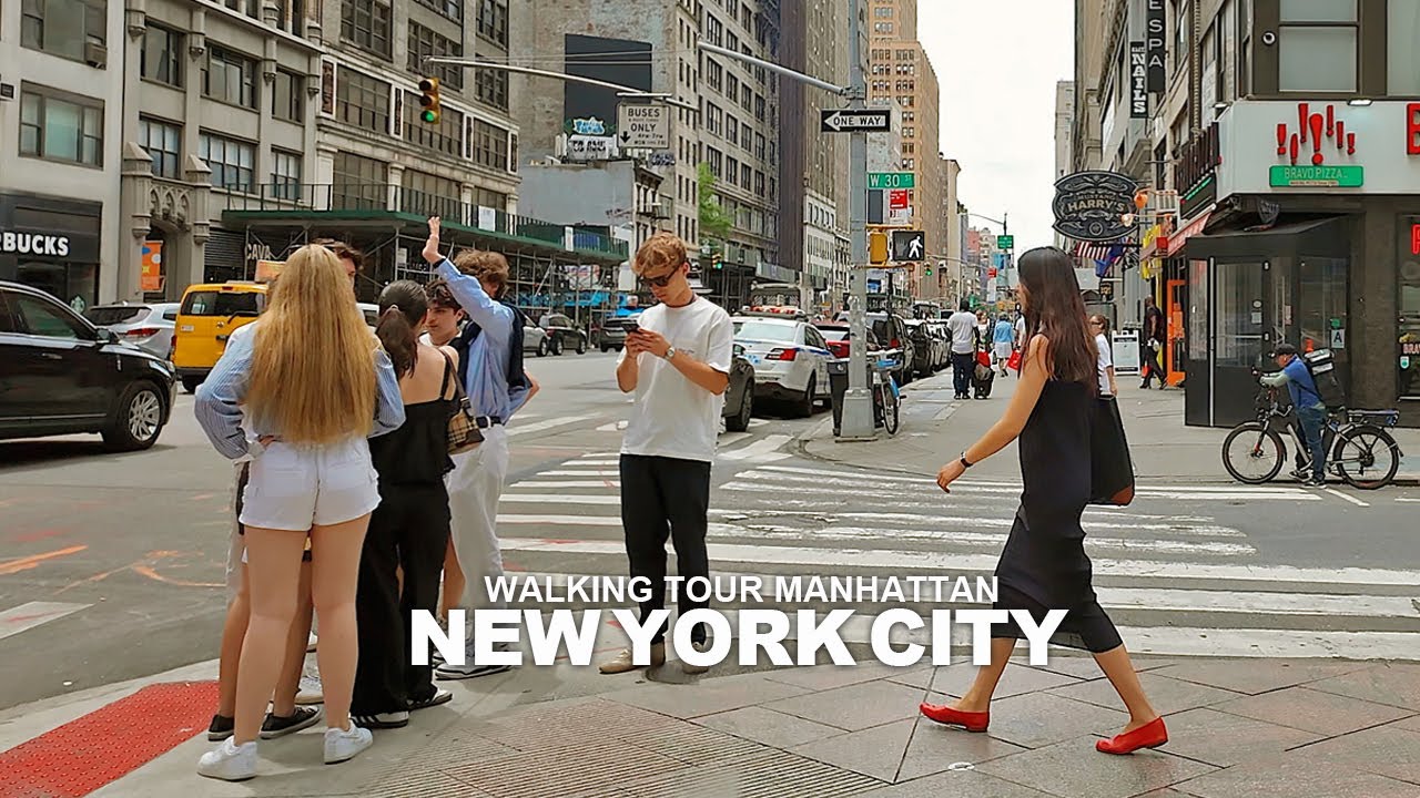 New York Manhattan Summer Walk, 7th Avenue, 6th Avenue, Central Park, Museum Miles, Madison Avenue