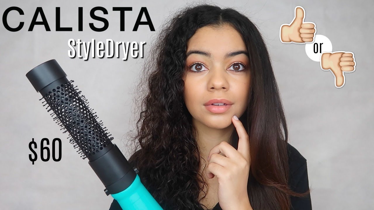 TESTING THE CALISTA STYLE DRYER CUSTOM AIRBRUSH ON CURLY HAIR - HONEST REVIEW