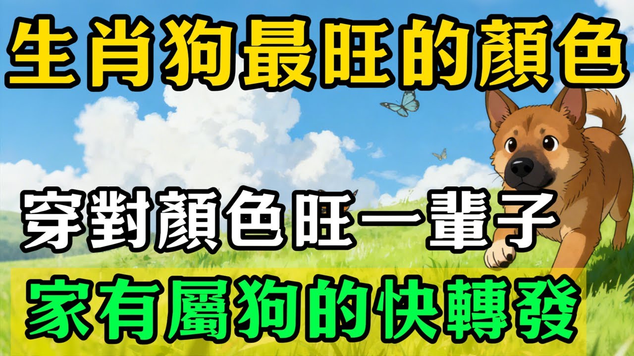 生肖狗！一生最旺的顏色！屬狗人穿對衣服顏色！好運連連！財運大開！大富大貴！#佛靈禪師#屬相運勢#生肖#家運#生肖運勢的那些事#先知#風水變化#提升運勢