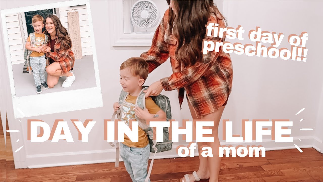 DAY IN THE LIFE OF A MOM! FIRST DAY OF PRESCHOOL! CONTENT CREATING BTS! | Emma Donaldson