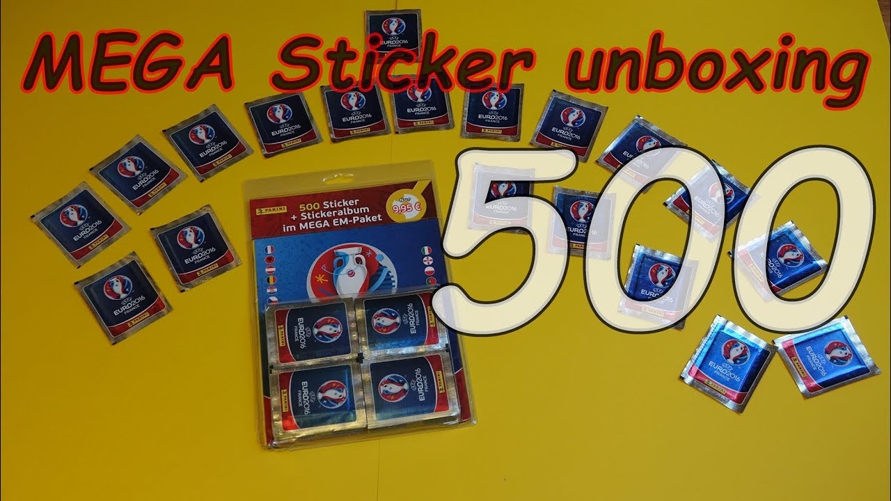 PANINI MEGA Sticker unboxing 500 Stickers UEFA CUP Panini Album EM ´16 new Album new sticker