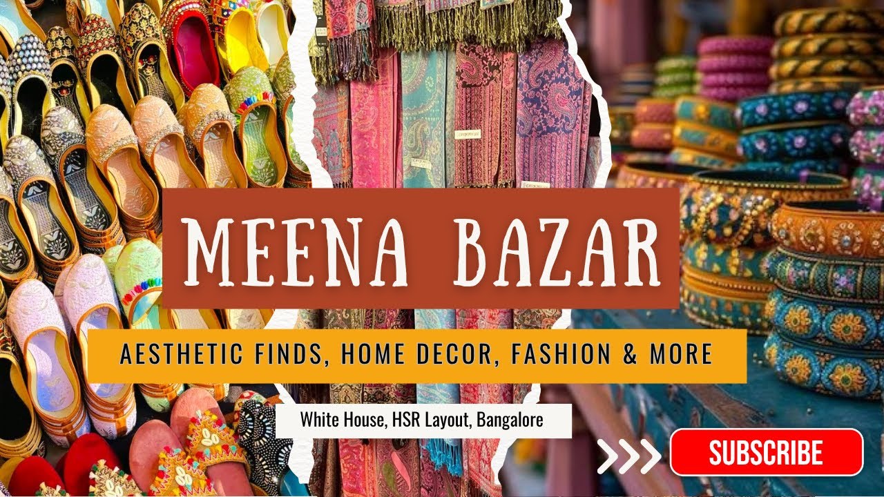 Meena Bazar Bangalore Finds✨ Aesthetic Home Decor Steals in HSR Layout! #exhibition #homeaesthetic