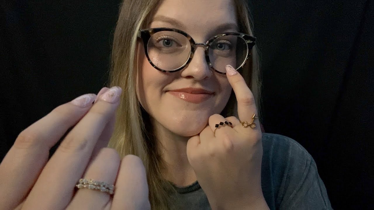 ASMR - Focus on Me for Relaxation & Sleep - glasses tapping, snapping, breathing, follow the light
