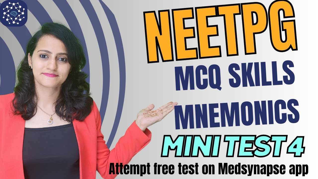 Mini Test 4 Discussion - NEETPG 24 Most expected MCQs with mnemonics and tricks| Dr. Nikita Nanwani