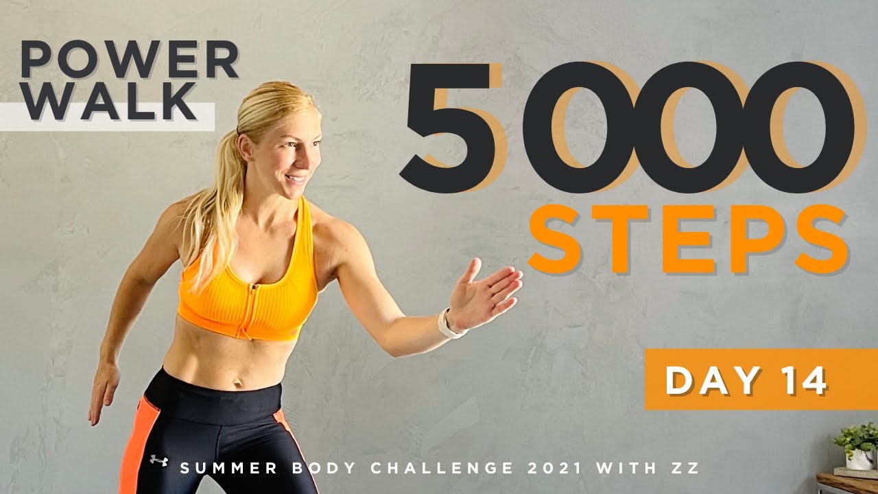 🔥5000 STEPS🔥 FAST POWER WALK | CALORIE KILLER WORKOUT - DAY 14 of Summer Body Challenge with ZZ