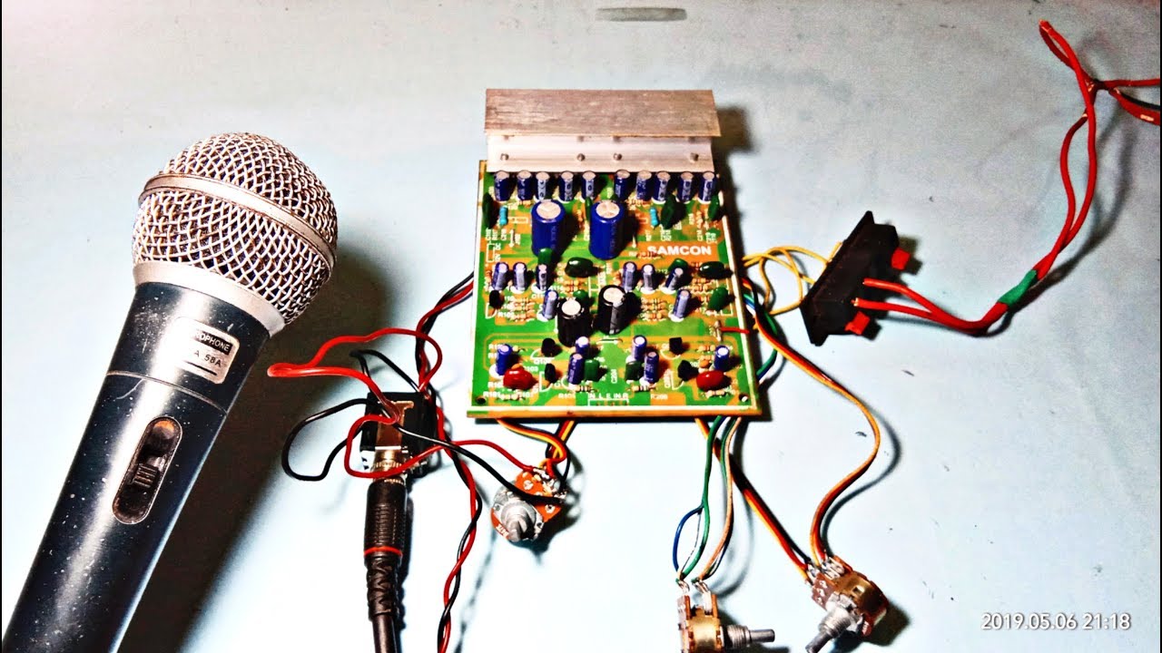 How to Connect Microphone 🎤 in 4440 ic Amplifier Kit ? (100% Working Korba )