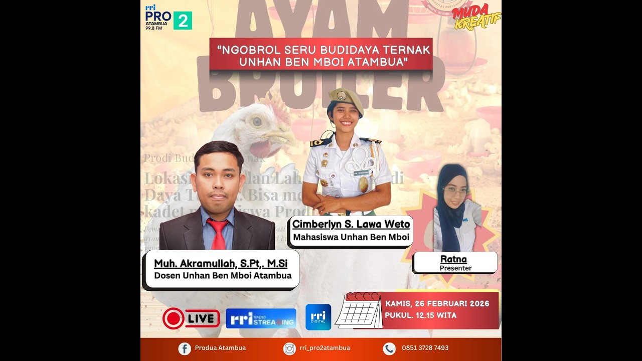 NGOBROL SERU BUDIDAYA TERNAK  UNHAN BEN MBOI ATAMBUA || SANTAI SIANG PRO 2 || KAMIS 26 FEBRUARI 2026