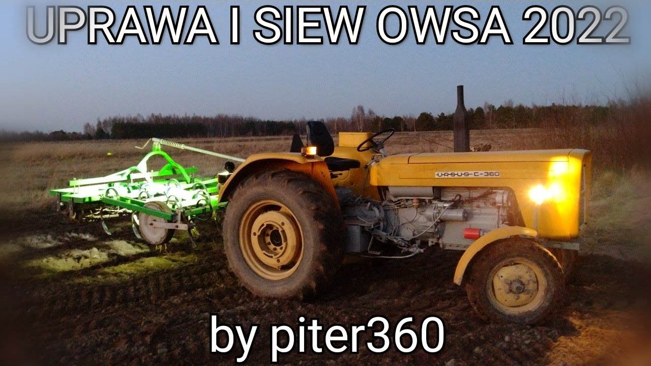 Uprawa i siew owsa 2022/URSUS C-360/UNIA GRUDZIĄDZ 3/ BOMET 2.1/ MEPROZET S107