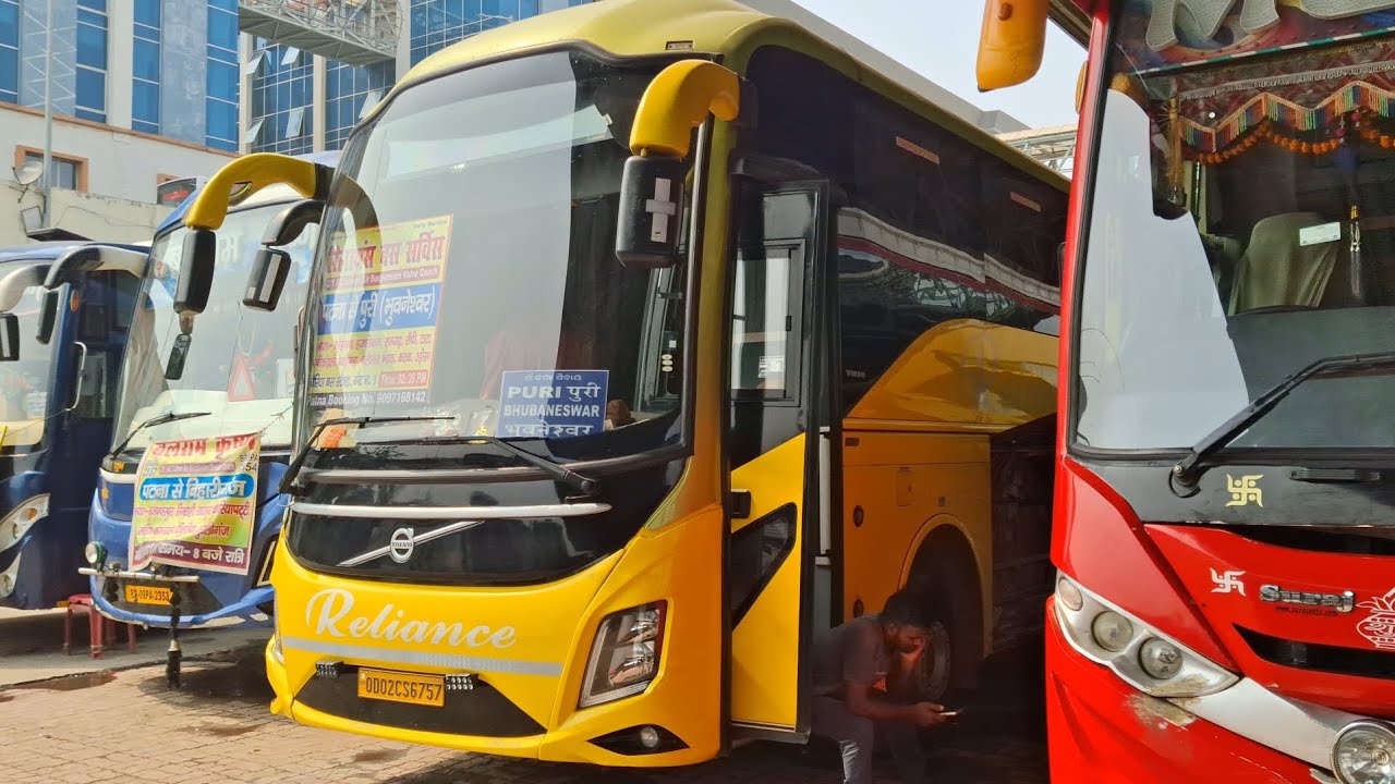 Patna to Puri Volvo bus service, from Bairiya bus stand Patna Bihar to Baripada Odisha. 