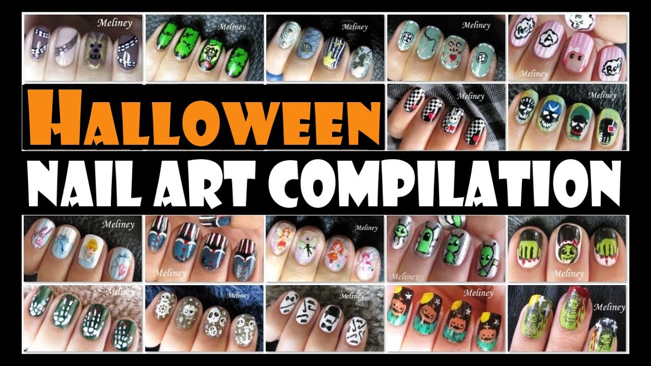 HALLOWEEN NAIL ART COMPILATION | MELINEY DESIGNS