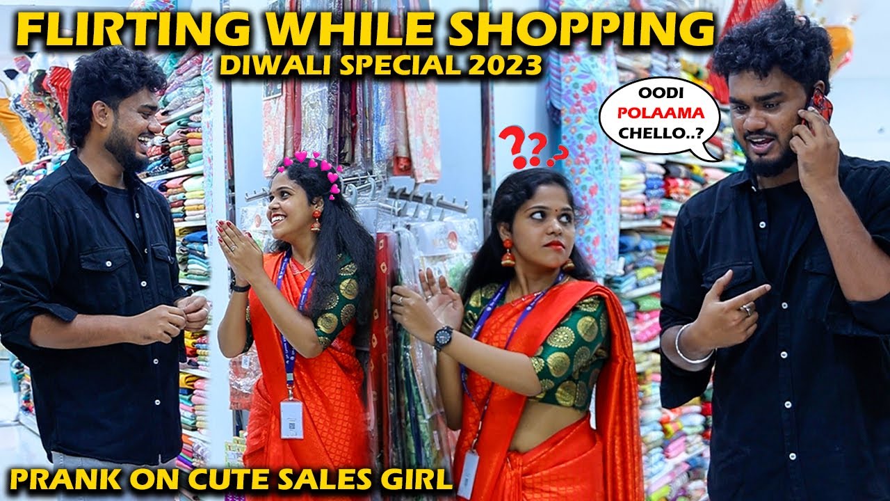 Flirting with Cute Sales Girl🥰Prank Turns To Love❤ Chennai Silks Tirunelveli @Nellai360