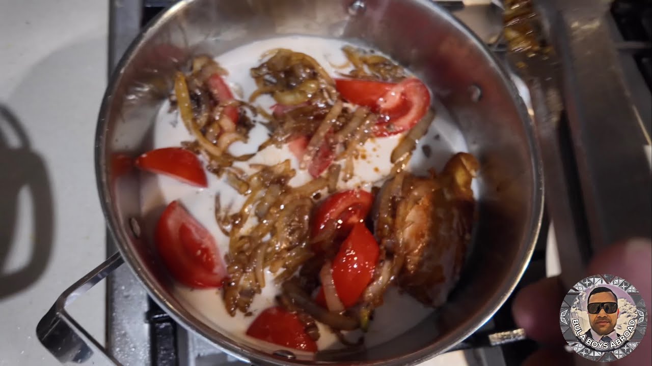 Coles sells Fijian fish, I made fish with lolo (coconut milk). Ika vakalolo