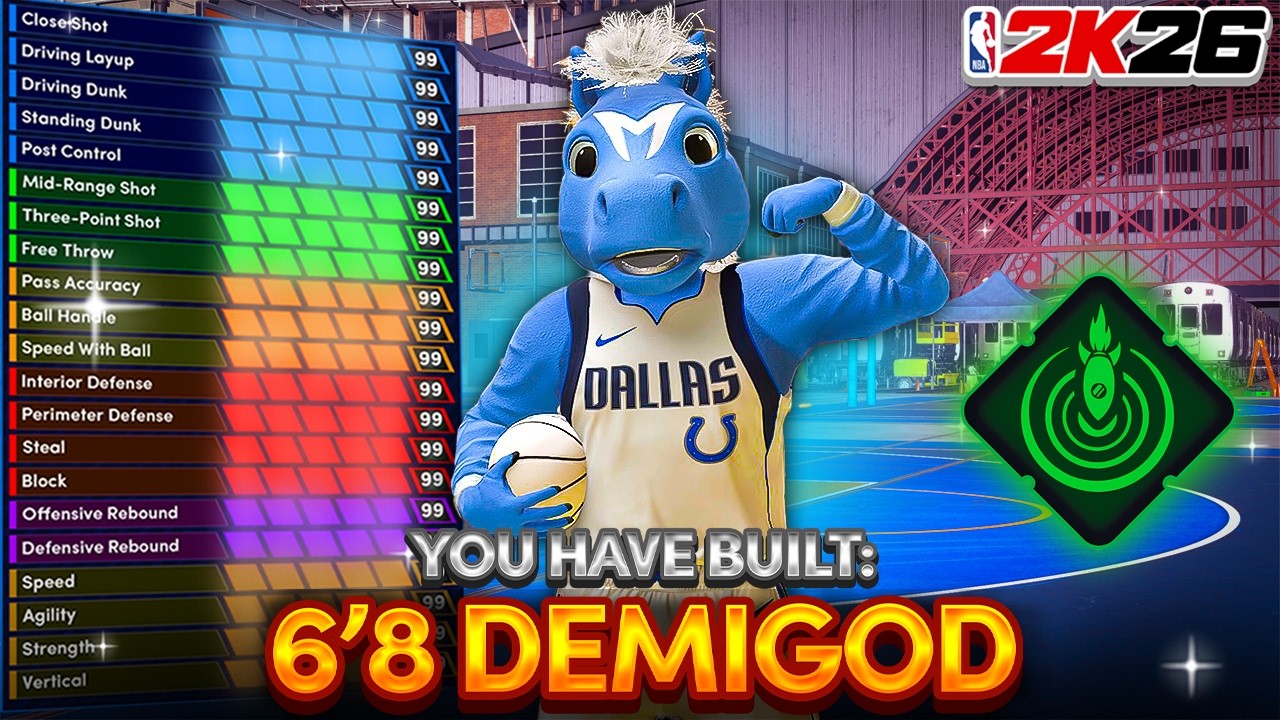 *NEW* OPTIMIZED 6'8 DEMIGOD POWER FORWARD BUILD in NBA 2K26 - BEST PF BUILD 2K26