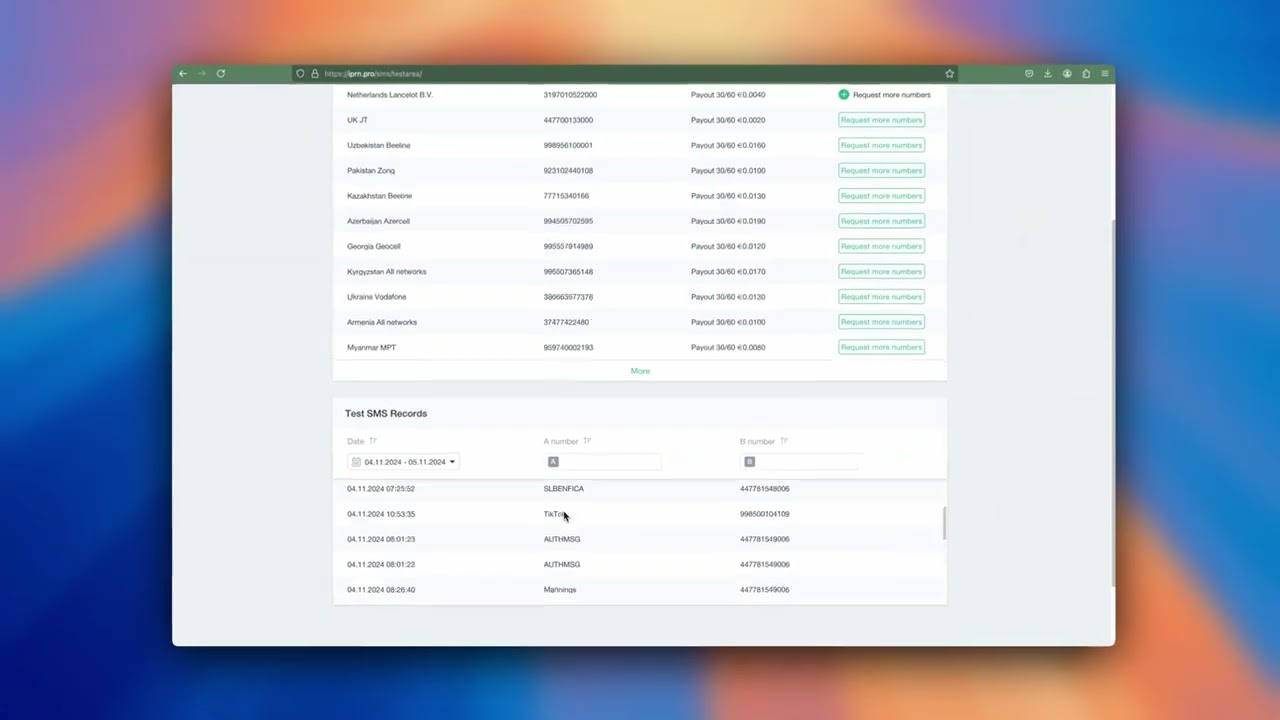 3. IPRN.pro: Test Area - Explore and Test Services