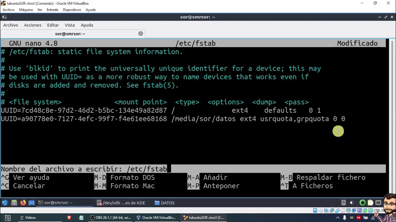 Cuotas de disco en Lubuntu 20.04